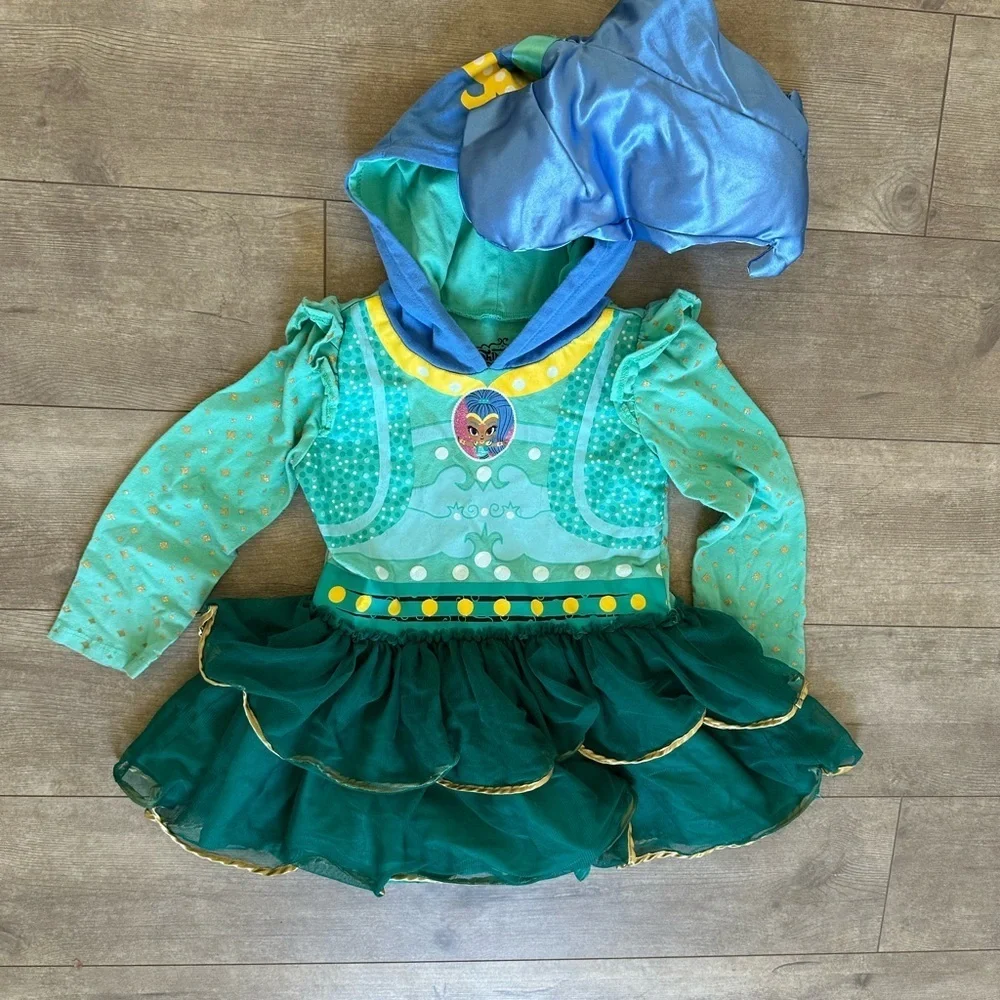 Shimmer and Shine Nickelodean Retro Toddler Girl Costume Tutu Top Halloween